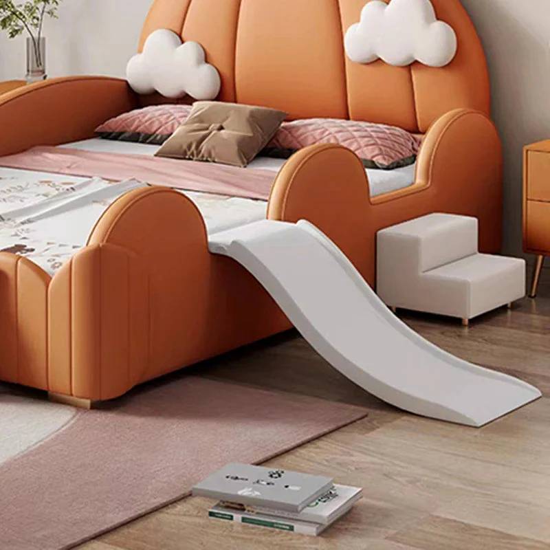 Pumpkin Carriage Princess Bed – Fairytale-Inspired Kids Bed with Royal Crown Design