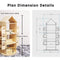 Premium Wooden Revolving Castle Bookshelf | 360° Rotating Storage