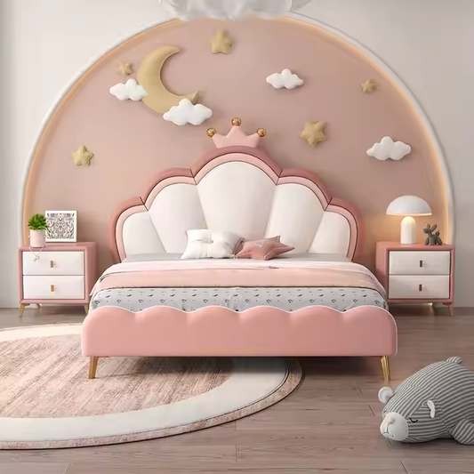 Princess Shell Bed PU Leather Soft Finish